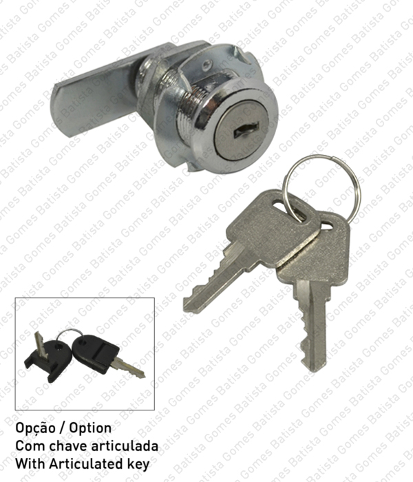 Fechadura de patilha com cilindro  para m�veis